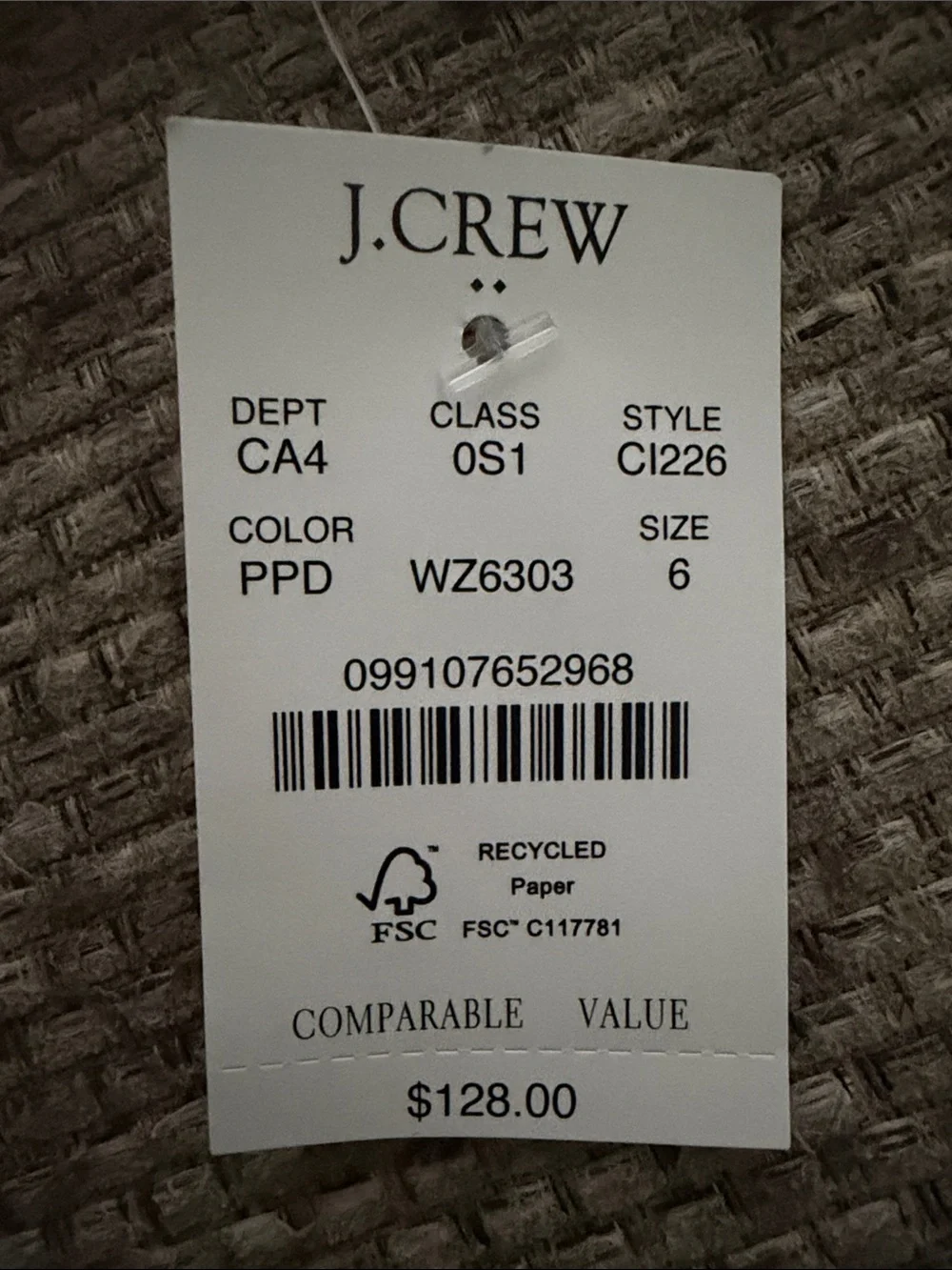 J. Crew sleeveless shift